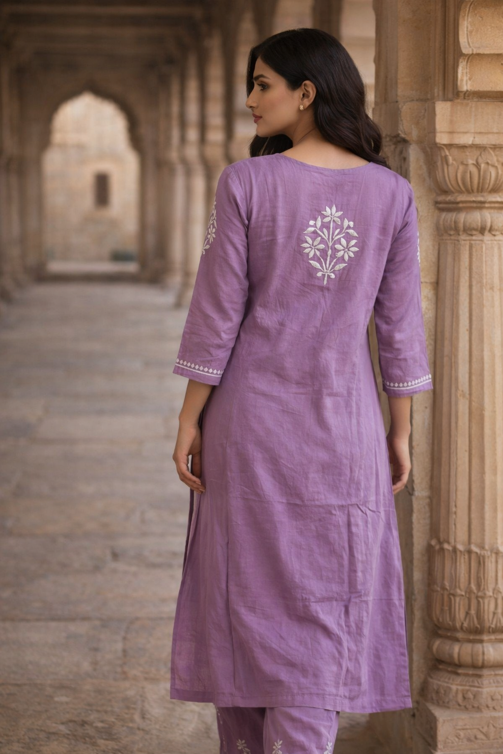 Lucknowi Womens Plazo set with kurta