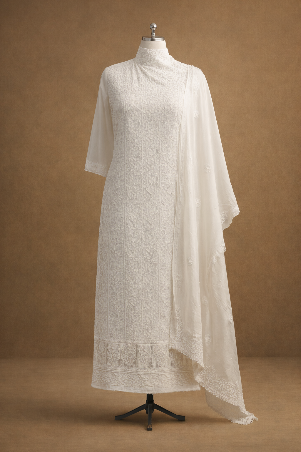 Lucknowi Chikankari unstitched 2 Piecce set