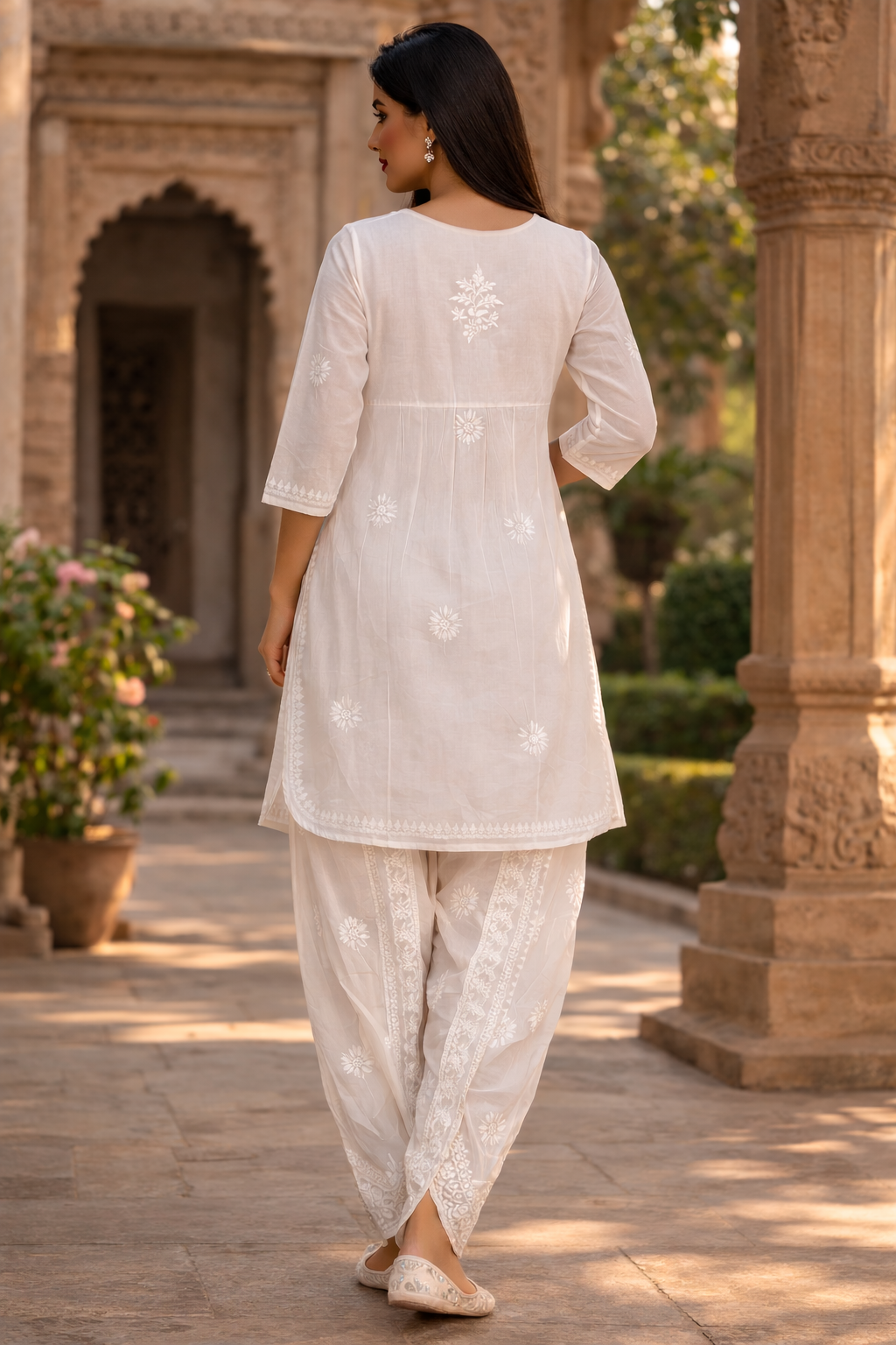 Lucknowi Dhoti wz Kurta set